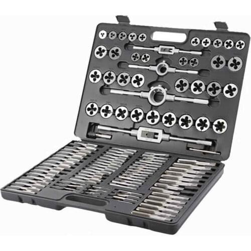 110Pc Metric Tap And Die Set Carbon Steel Screw Threading Heavy Duty Hand Tool