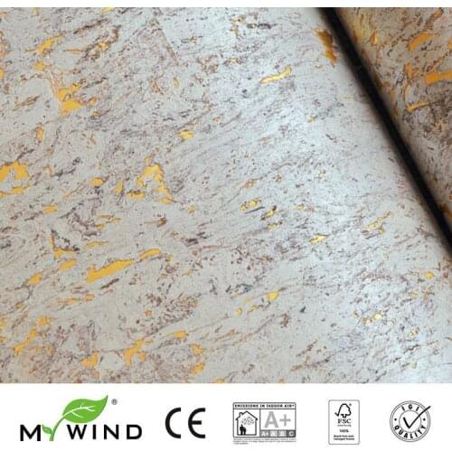 2019 MY WIND Grey Gold Luxury Decoration 100% Natural Material Safety Innocuity 3D Wallpaper In Roll Decor European aristocracy