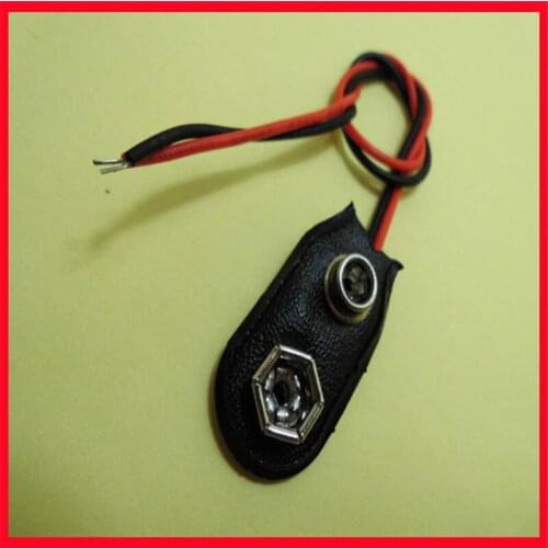 9V battery button, battery clip, cord length 11CM, T-shaped leather case, multimeter battery button