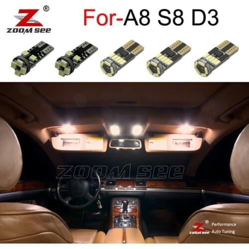 25pc LED Plate Bulb + LED Interior dome map Light Kit for Audi A8 S8 D3 ( 2003 2005 to 2009 )