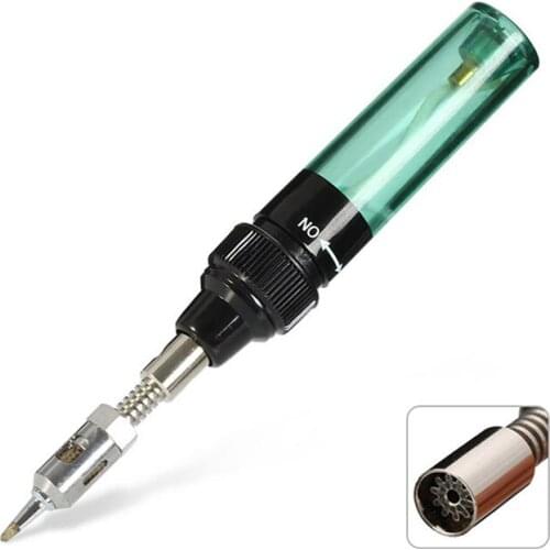 GTBL Cordless Torch Soldering Iron MT-100 Butane Gas Soldering Iron Pen(Green)