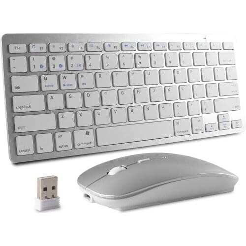 Bluetooth 5.0 + Wireless 2.4G Keyboard Mouse Combos Optical Mouse Rechargeable Portable 78 Keys Keyboard And Mouse For Laptop PC