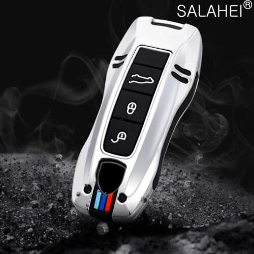 Zinc Alloy + Silica Gel Car Key Case For Porsche Cayenne 958 911 Lepin 996 Macan Panamera 997 944 924 987 987 GT3 Cayman 987