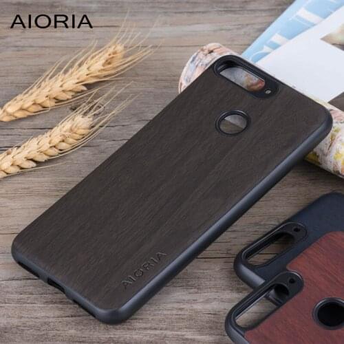 Wooden design case for Huawei Honor 7A pro soft TPU material & wood PU leather skin covers coque fundas for Huawei Honor 7A