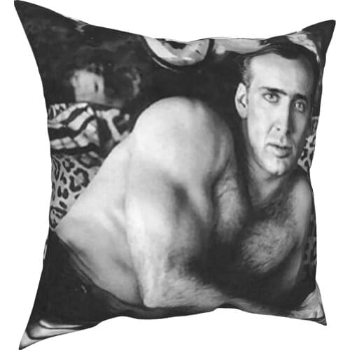 Sexy Nicolas Cage Pillowcase Printing Fabric Cushion Cover Decorations Throw Pillow Case Cover Bed Square 18