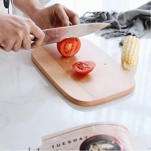 Wood Cutting Board Chopping Blocks Sushi Pizza Bread Fruit Hangable Durable Non-Slip Kitchen Tools