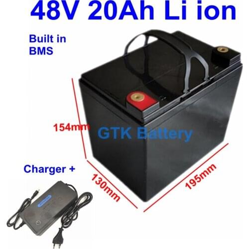 48V 20AH 1200w electric tricycles e-bike bicycle scooter lithium battery with 30A BMS+ 50.4V Charger
