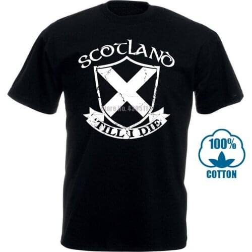 Scotland Till I Die Mens T Shirt Footballer Rugby Patriotic Cool Casual Pride T Shirt Men Unisex New Fashion Tshirt Loose Size