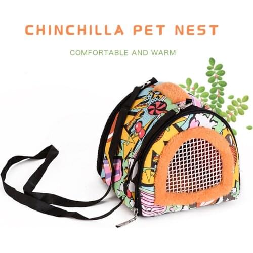 Chinchilla Pet Nest CartoonCat Bag Breathable Anti-slip Totoro Hamster Cave Outdoor Travel Portable Backpack for Cats Pet House