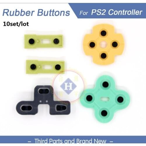 HOTHINK 10sets/lot Replacement Conductive Silicon D Pads Rubber button for Playstation 2 PS2 Controller Repair Part