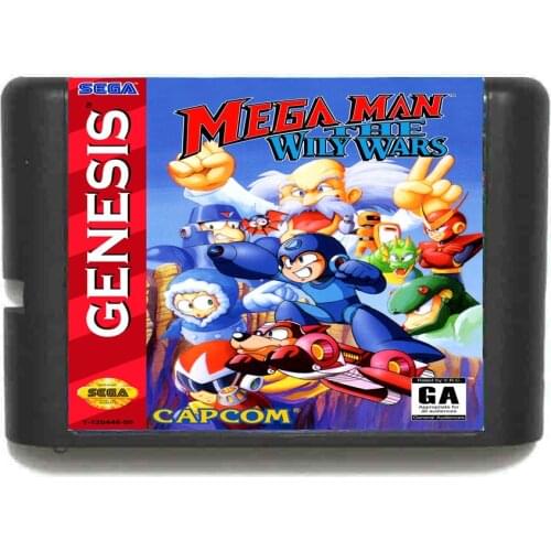 Mega Man The Wily Wars 16 bit SEGA MD Game Card For Sega Mega Drive For Genesis