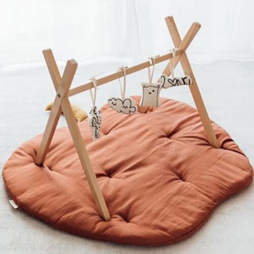 Apple Shape Baby Play Carpet Mat Toddler Kids Crawling Blanket Cotton Soft Playmat Pad Infant Photography Props Home Decor