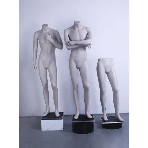 Best Quality Male Model Props Body Grey Glass Fiber Reinforced Window Display