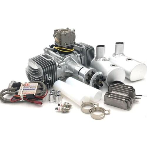 DLE170 aircraft model UAV gasoline engine dual-cylinder two-stroke with power generation system 180W170CC displacement