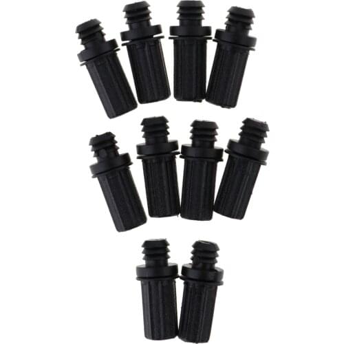 10Pack Fastener Rivet Clips Kits for Speakers Mesh Covers #042, Black, Plastic Rubber Durable