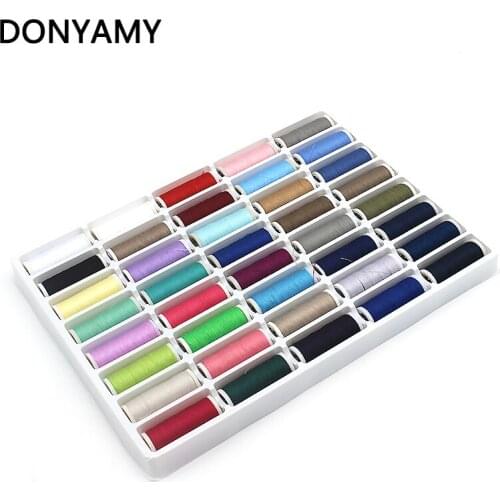 DONYAMY 40 Color 100% polyester sewing thread Set overlock thread Abrasion resistance fournituren sewing thread metre cones