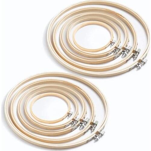 LMDZ Embroidery Hoop Set Bamboo Circle Cross Stitch Hoop Ring Bamboo Frame Sewing Hoop Quilting Hoops Embroidery Supplies