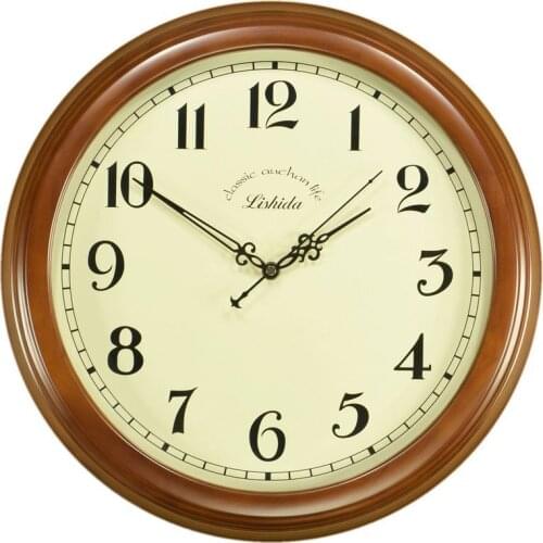Nordic Solid Wood Retro Silent Wall Clock Wooden Living Room Wall Watches Home Decor Bedroom Clocks Living Room Decoration Gift