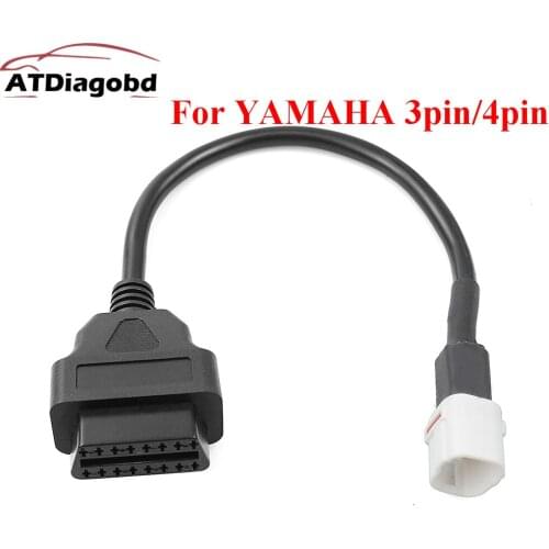 Best qualty OBD2 Connector for Motorcycle Motobike For YAMAHA 3pin 4pin OBD OBD2 Extension cable Free shipping