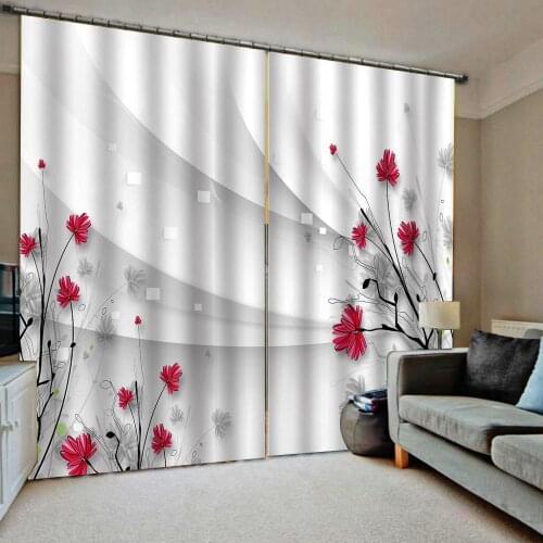 Luxury Blackout 3D Window Curtains For Living Room Bedroom stereoscopic curtains