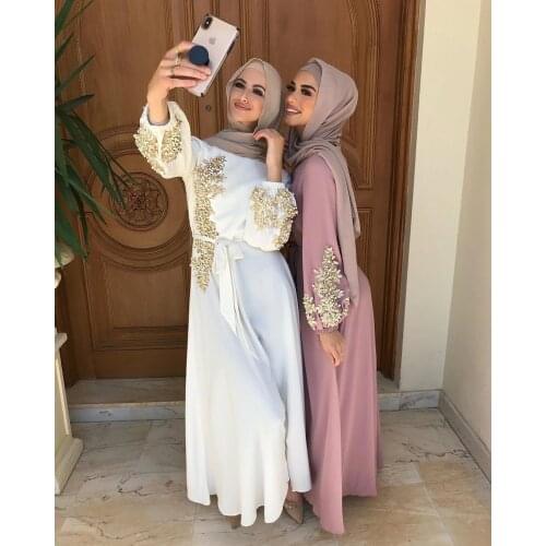 Ramadan Kaftan Luxury Abaya Dubai Turkey Muslim Women Hijab Dress Islam Caftan Marocain Dresses Eid Mubarak Robe Djellaba Femme