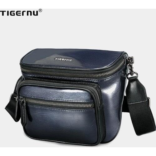 Tigernu Top Layer Leather Men Bag High Quality Waterproof Genuine Leather Shoulder Bag Male Fashion Design Messenger Bag For Men