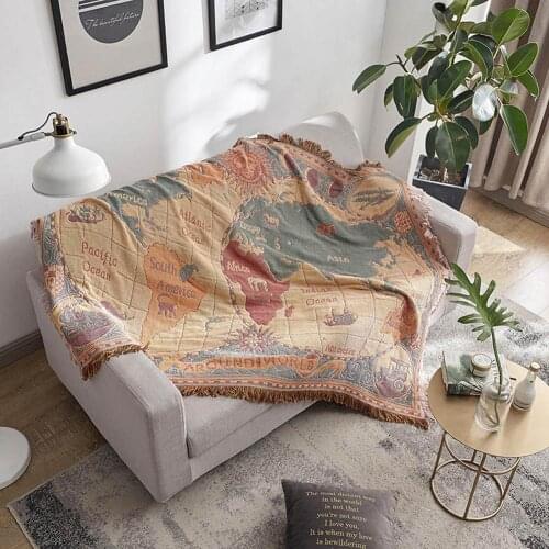 Svetanya Map Sofa Cover Chair Towel Thows Blanket Floor Rug Carpet Mat Bed Coverlet