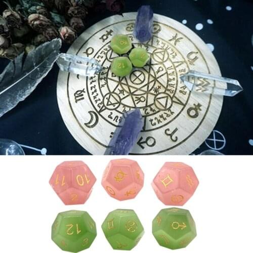 T4MF 3pcs/set 12-sided Astrology Zodiac Signs Dice For Constellation Divination Toys Creative Multi Sided Dice for astrologer