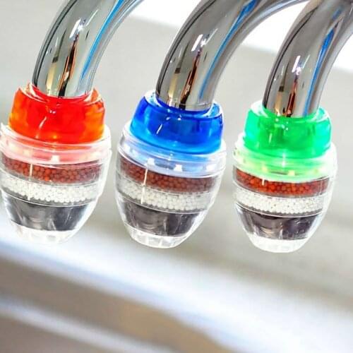 Kitchen Faucet Tap Water Purifier 5 Layers Activated Carbon Filtration Splash-Proof Water Purifier Bathroom Kitchen Accessories