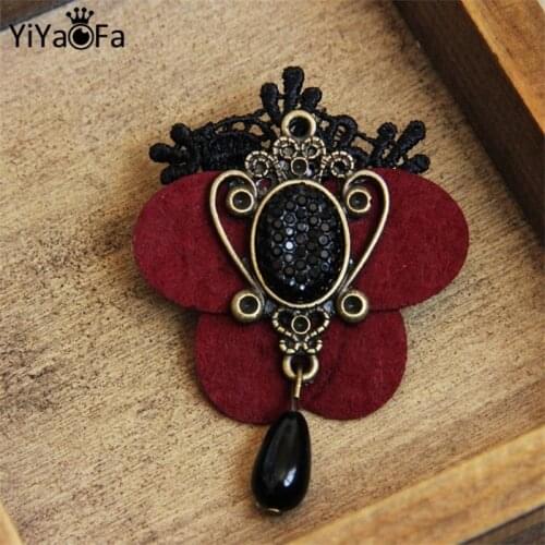 YiYaoFa Handmade Vintage Corsage Pin & Brooch Women Brooch Buckle Retro Women Accessories Party Jewelry YBR-32 (Small Size)