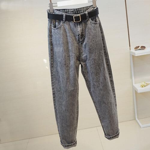 Wavsiyier Autumn Jeans Women Spring Plus Size 2021 Denim Trousers Vintage Stretch Elastic High Waist Streetwear Denim Pants Kore