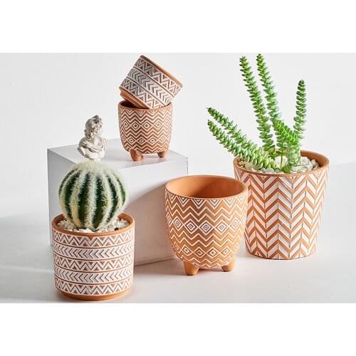 Nordic Vase Creative Flower Pot Simulation Succulent Plants Potted Home Decoration Small Plant Pot Desktop Decor Garden Decor