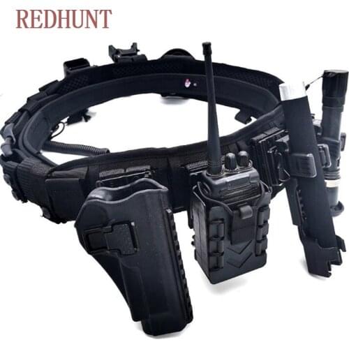 12PCS Multi-Function Tactical Pistol Holster Molle Belt Kit Universal Plastic Steel Waistband Set for Glock 1911 P226 P229 M92