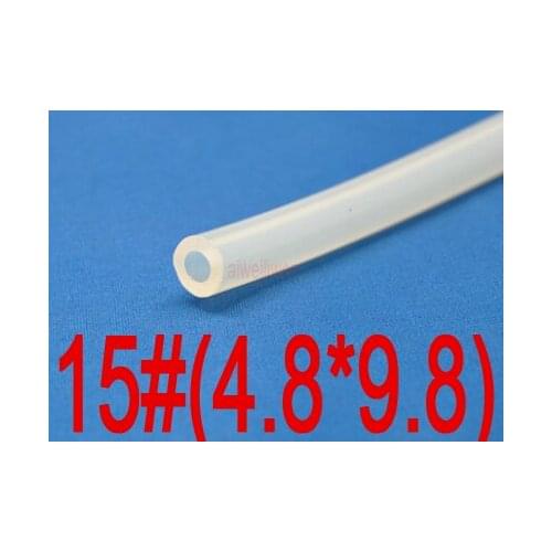 15# 4.8x9.8mm 4.8mm id 9.8mm od food grade silicone tube for Peristaltic Pump Creepage pump silicone hose Transparent tubing