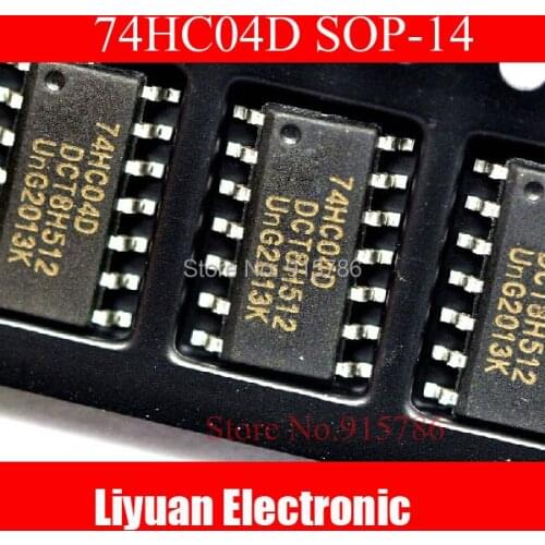 20pcs SMD 74HC04D 74HC04 six inverter drive SOP-14 Free Shipping