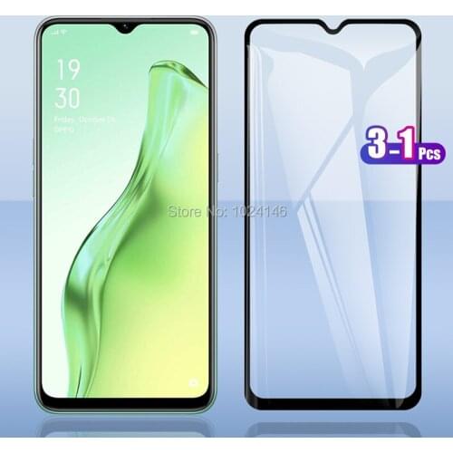 3 Pcs For Oppo A31 2020 / Oppo A8 6.5" Full Cover Tempered Glass Screen Protector Explosion-proof Protection Film