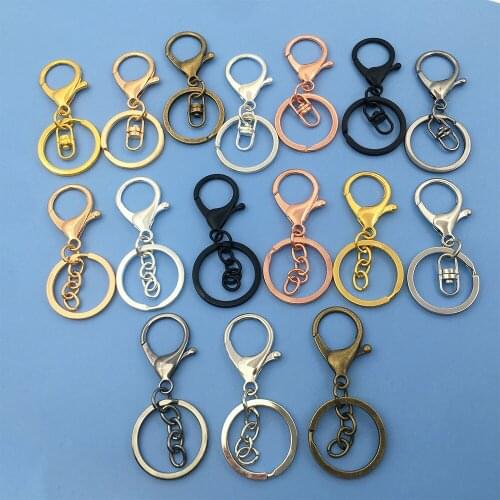 5pcs Losbter Clasp Hooks Keychains Ring Decoration Unisex Trinkets Trendy Accessories For Jewelry Making Zinc Alloy Pendant