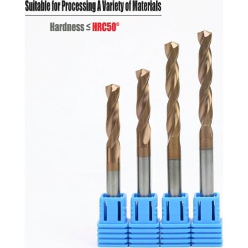 6.1-7mm Titanium Tungsten Carbide Drill Bits for Metal Hole Cutting 5D Steel Iron Drilling Bit Twist Milling Cutter CNC Tools