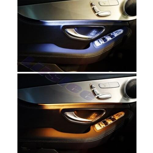 Car 4 Door Ambient Color Changed Atmosphere Light Original Style NBT Control For Mercedes Benz C MB W205 GLC X253 C253