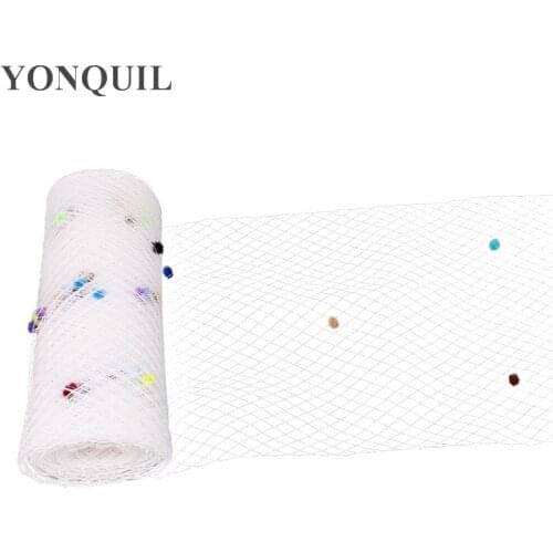 White Or Multiple Color Birdcage Veils With Dot 25CM Width Veiling DIY Hair Accessories Netting Wedding Fascinator Base Material