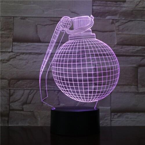 Decorative Lamp Bedside Land Mine 3D Night Light LED Touch Switch Nightlight Gaming Room Decor Birthday Gift Bluetooth Base