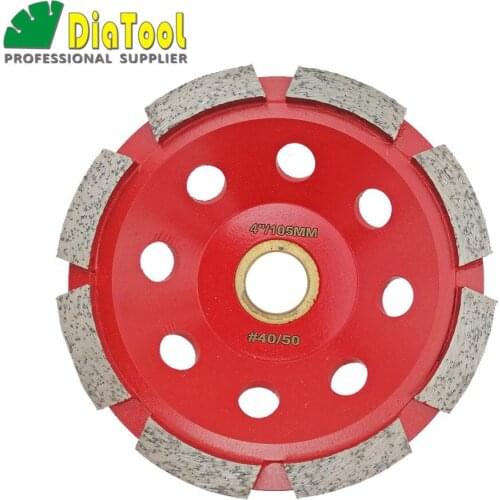 DIATOOL Dia 100MM Diamond Single Row Cup Wheel For Granite & Hard Material, Grinding Wheel, Bore 22.23mm Grinding Disc
