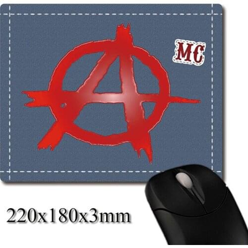 Denim style pattern Logo of SOA printed Heavy weaving anti-slip rubber pad office mouse pad Coaster Party favor gift 220x180x3mm