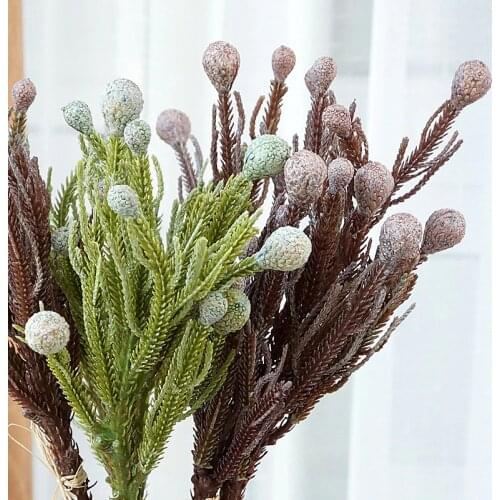 2Pcs/lot Coral fruit fake plant artificial flowers living room decoration accessories flores artificiales