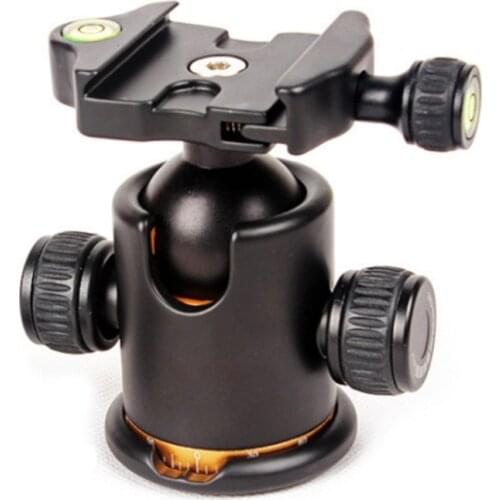 K92F Micro Damping Ball Head 360 Degree Rotating Swivel Quick Release Plate for Metal Tripod Camera Scratch-resistant