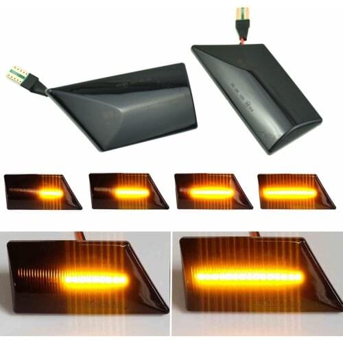 2PCS Amber Led Dynamic Smoked Side Marker Turn Signal Light For Opel Vectra C 2002-2008 For Opel Signum 2003-2008