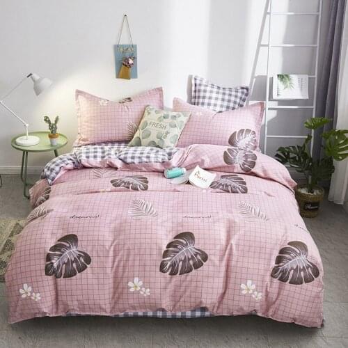Home textile bedding four pieces imitation pure cotton thickened ground sheets quilt set up student dormitory three or four sets