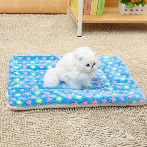 Pet Mat Soft Warm Coral Fleece Breathable Puppy Dog Cat Mats Blanket Sleeping Bed Cover Small Medium Dogs Cats Pet Supplies