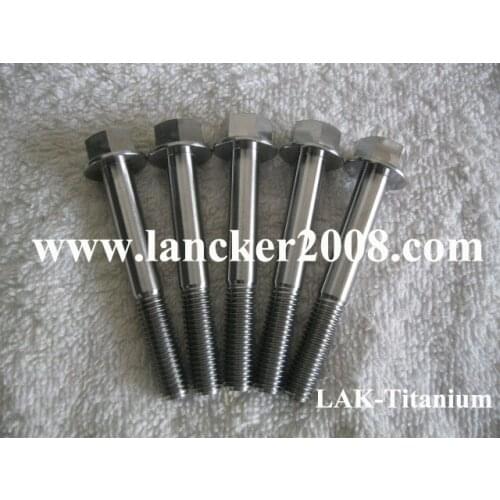 M6x60 45 40 30 25 20 16 12 Gr5 hexagon flanged head titanium bolt/screw for Motor