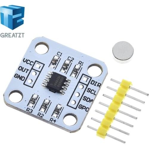 GREATZT AS5600 magnetic encoder magnetic induction angle measurement sensor module 12bit high precision For aduino